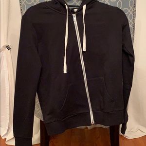 New Forever21 Black ZipUp Sweatshirt